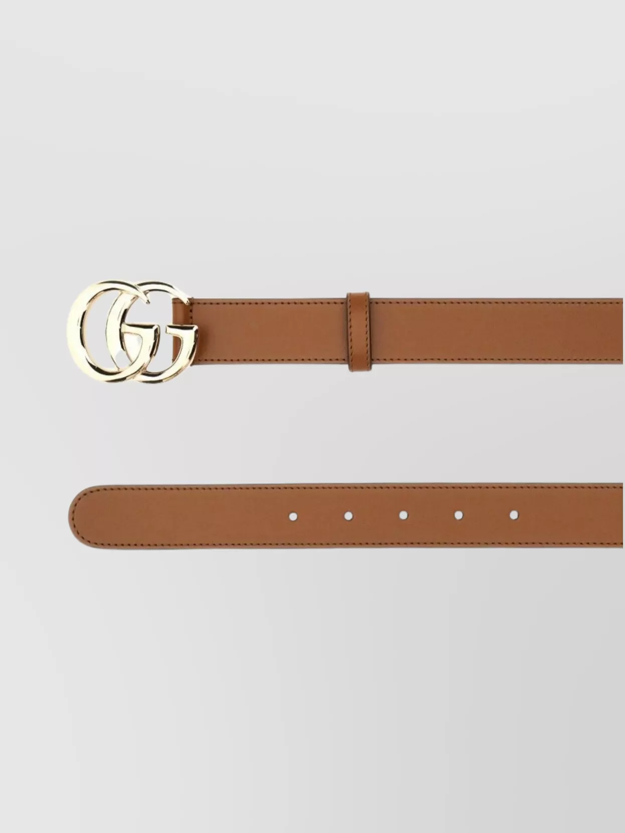 Gucci Slim Gg Marmont Adjustable Belt In Brown