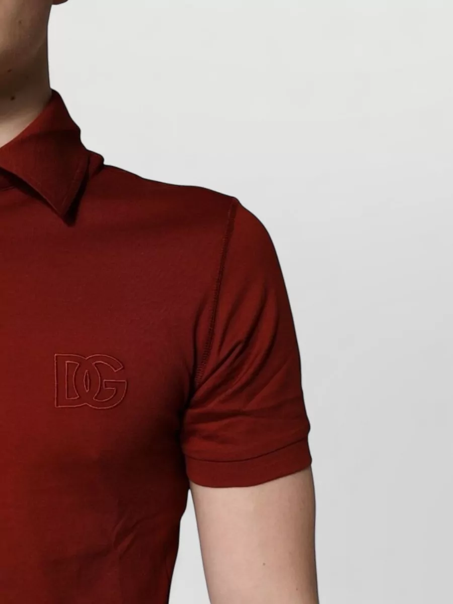 Dolce&Gabbana Cotton Logo-Patch Polo Shirt