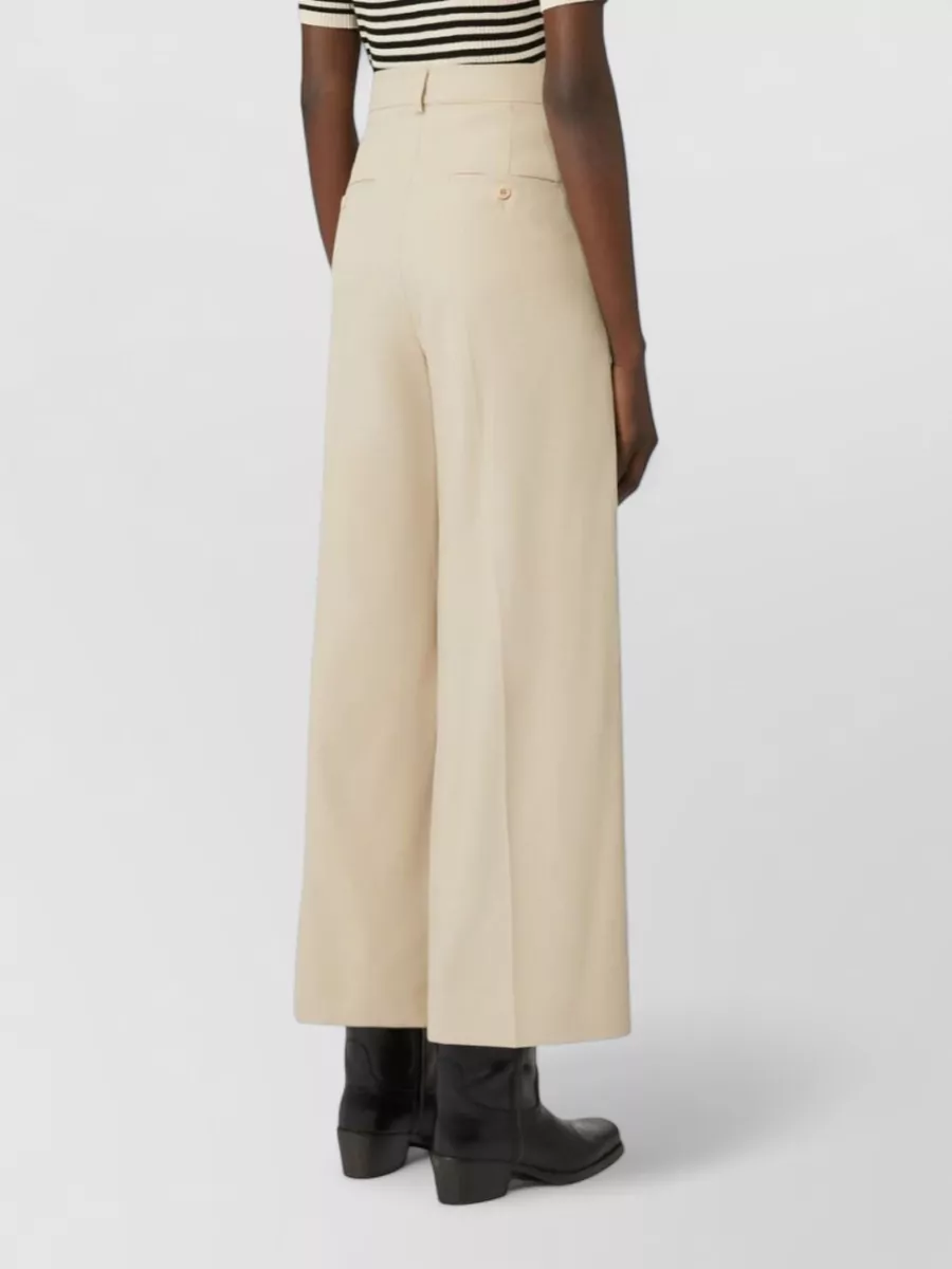 Weekend Max Mara Wide Leg Pleated Trousers Silk Nylon