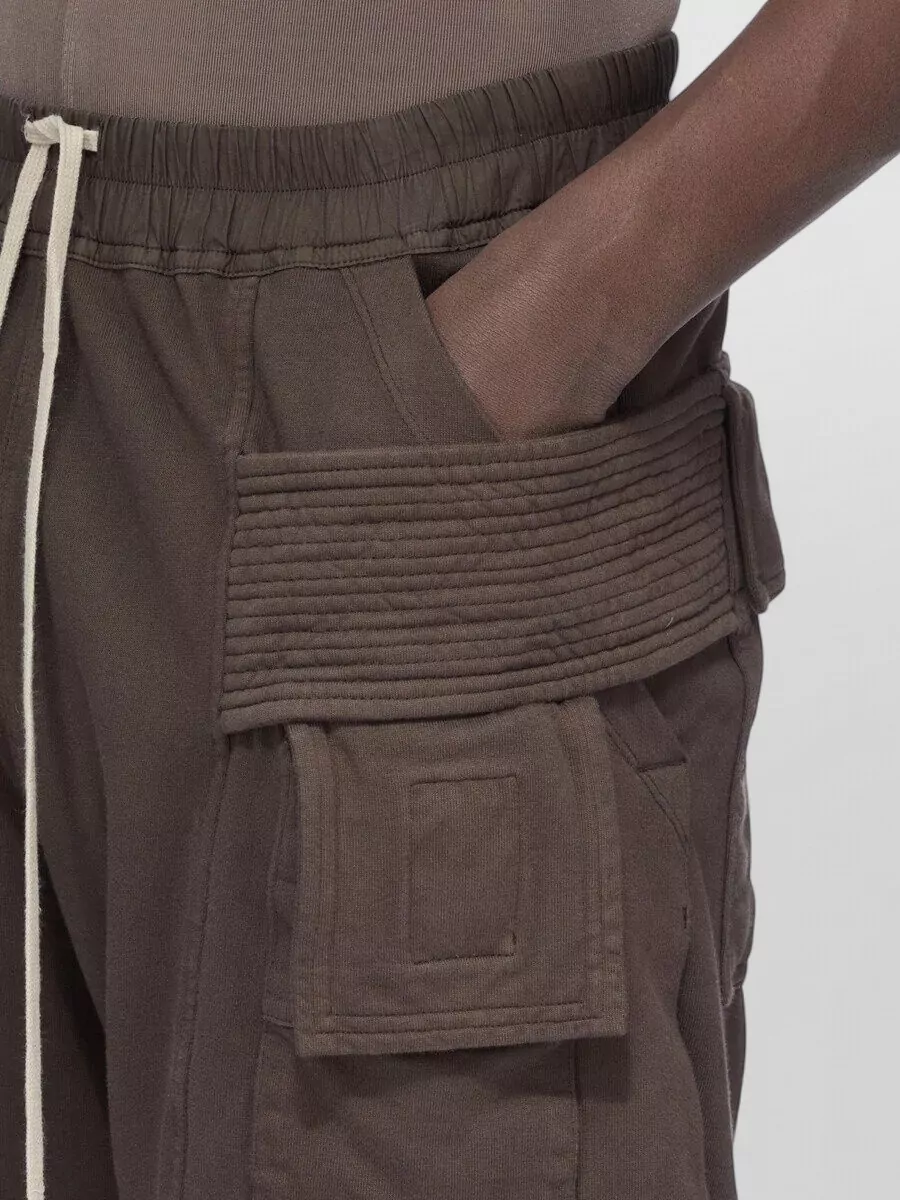 Rick Owens Drkshdw Cotton Drop-Crotch Cargo Bermuda Shorts