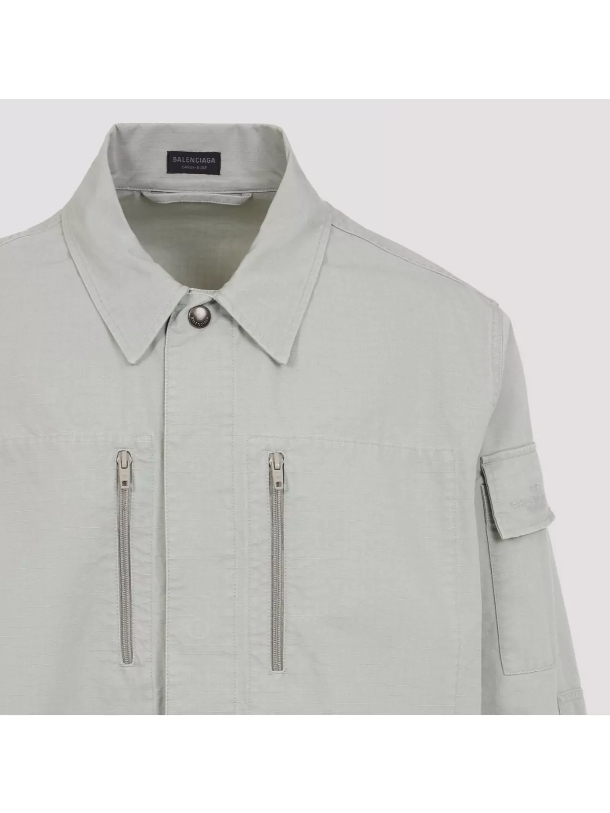 Balenciaga Long Sleeves Military Shirt With Chest Pockets