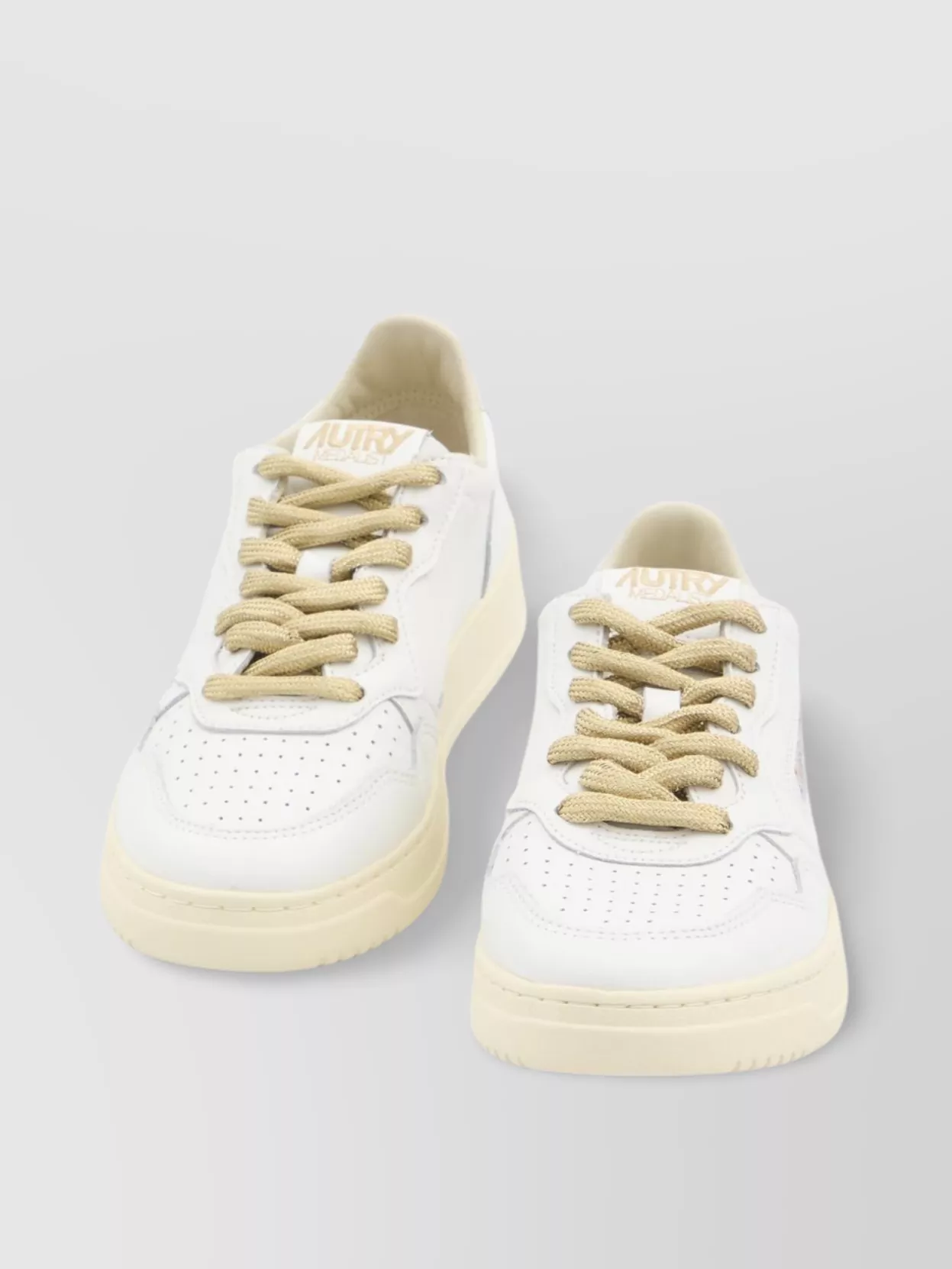 Autry Low-top Sneakers With Suede Accents And Golden Details