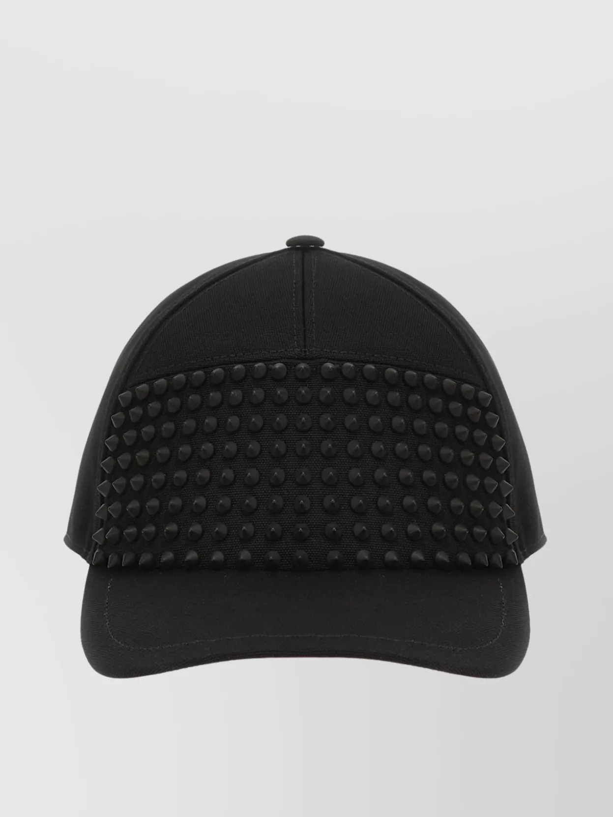 Christian Louboutin Spike Studded Cap Curved Brim In Black