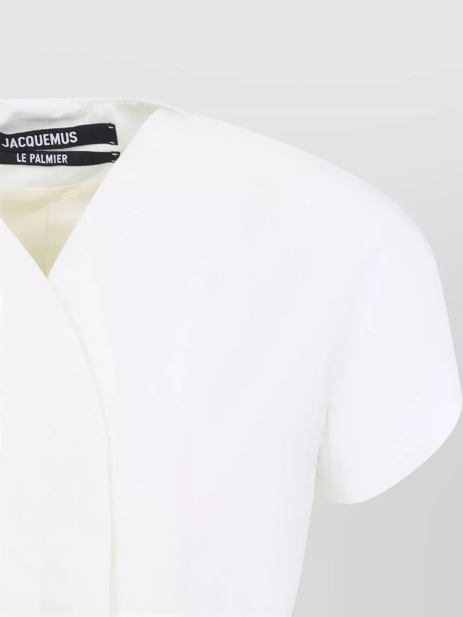Jacquemus Fitted V-Neck Short-Sleeve Jacket
