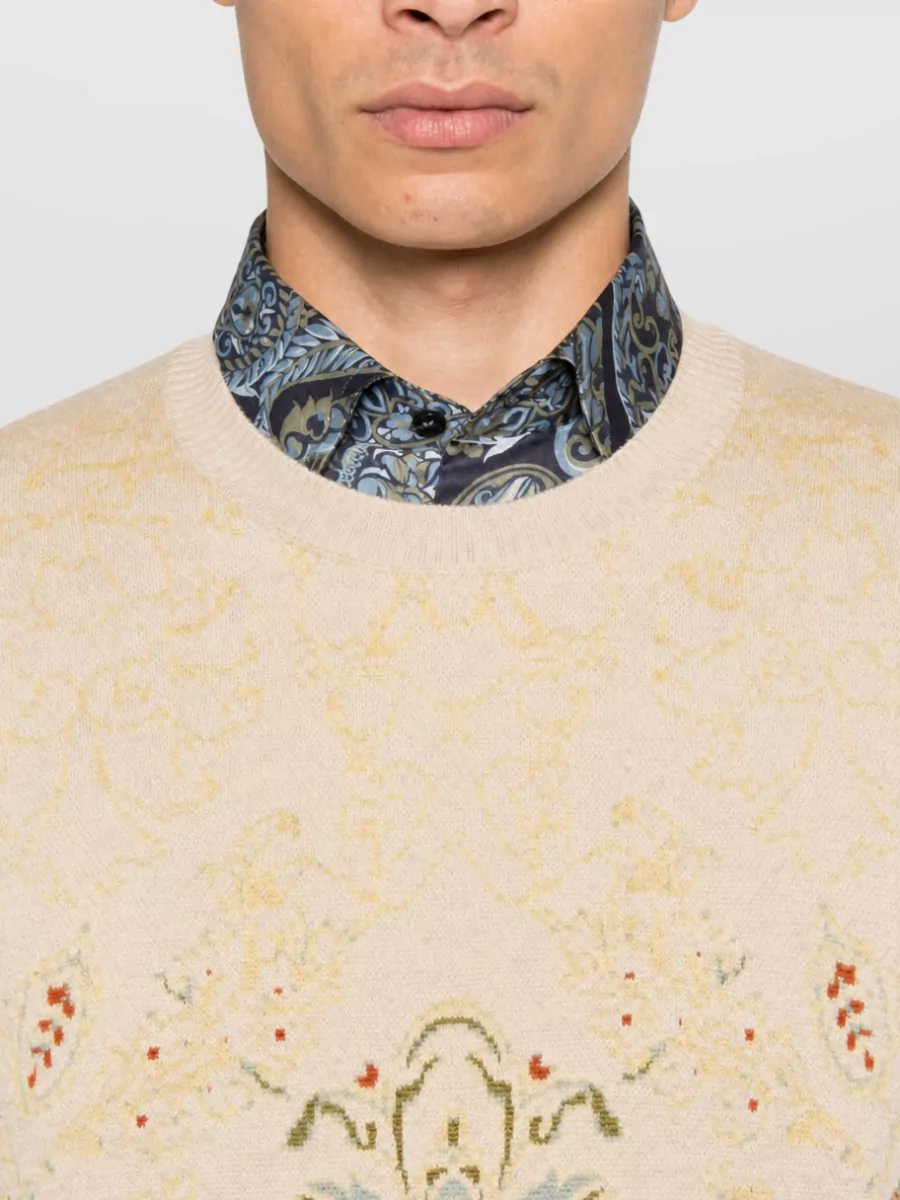 Etro Wool Fine-Knit Crew-Neck Jumper