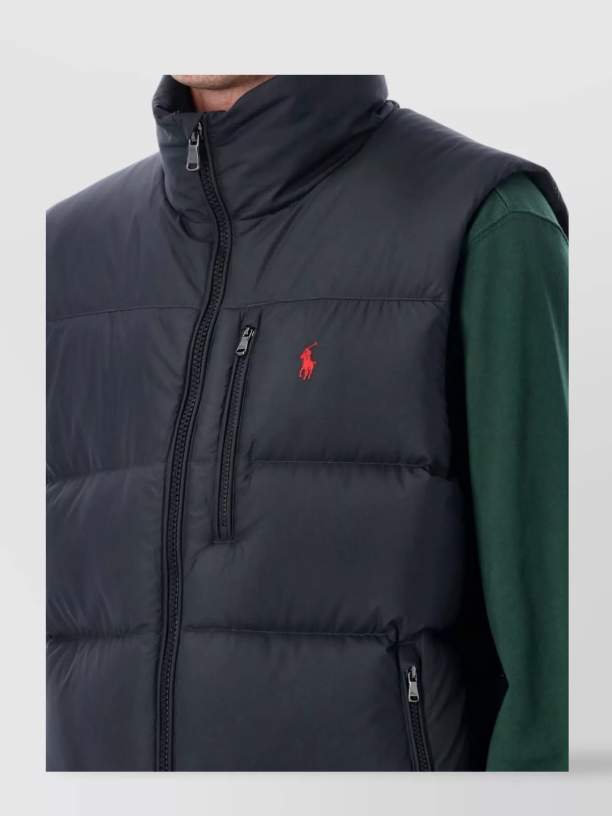 Polo Ralph Lauren Mens Annual Core Padded Regular-fit Recycled-polyester-down Gilet Polo Black In Blue