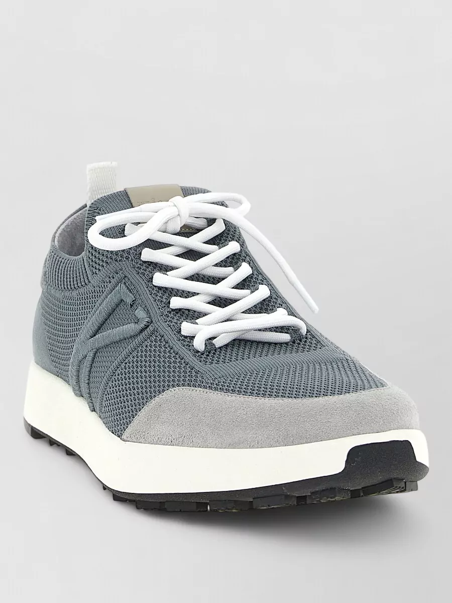 Kiton cotton lace-up sneakers