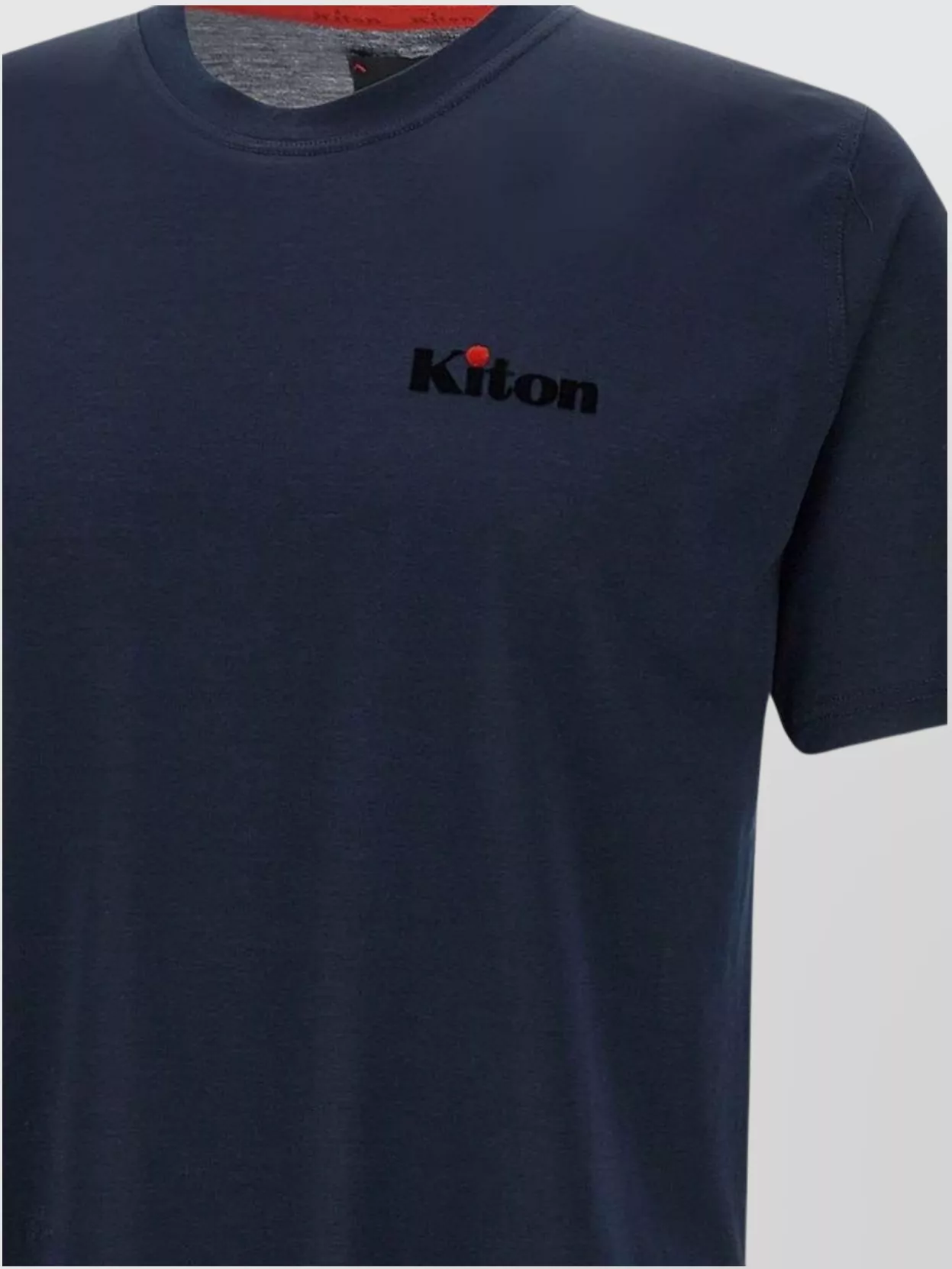 Shop Kiton Crew Neck Logo Profile T-shirt