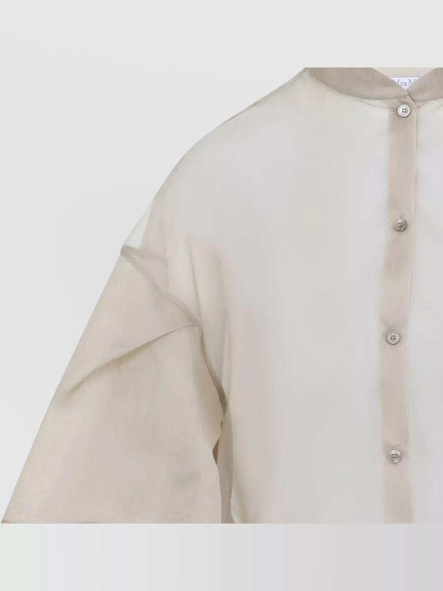 Max Mara Silk Organza Cropped Cape