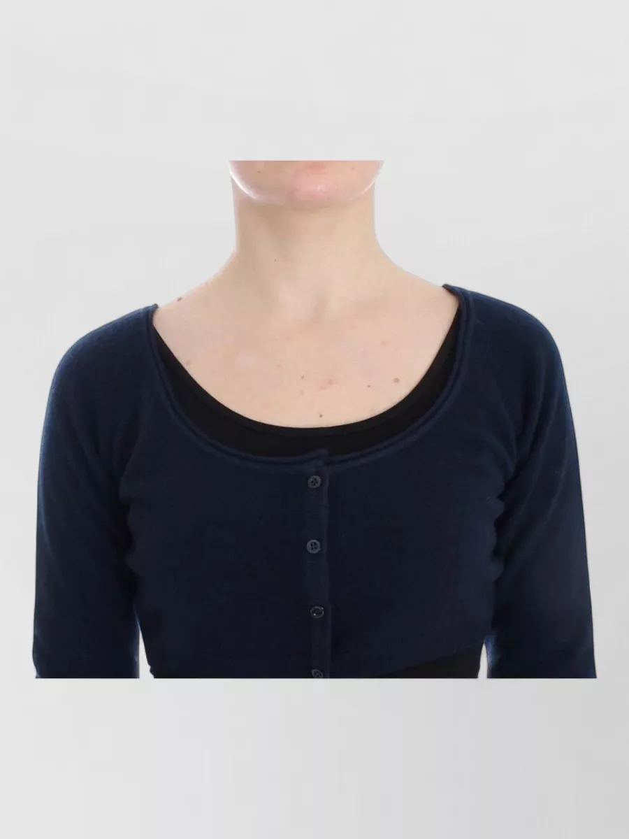 Ermanno Scervino Cashmere Cropped Cardigan