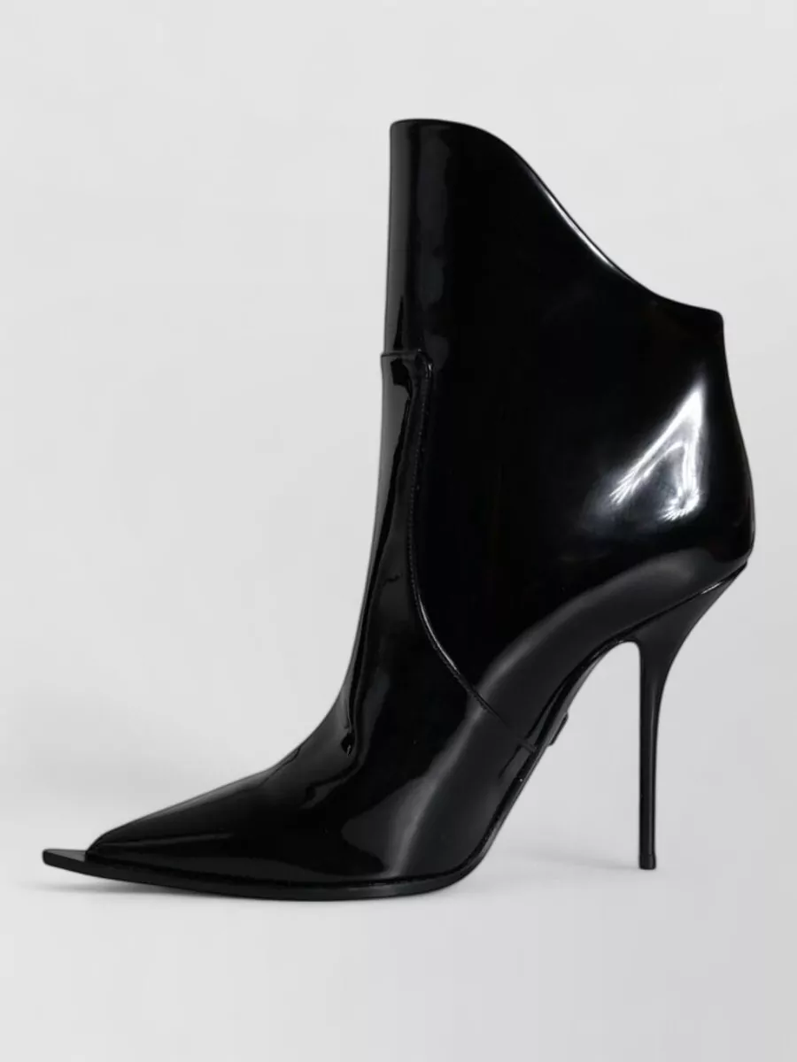 Dolce&Gabbana Patent Leather Pointed Ankle Boots