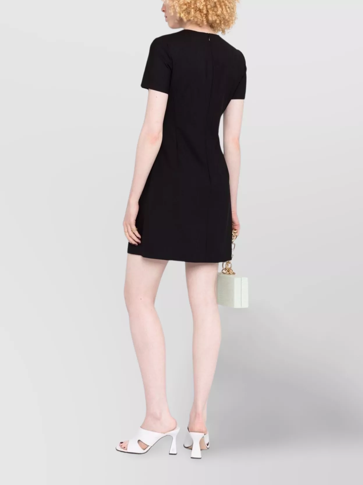 Theory Fitted Silhouette Mini Dress With Short Sleeves