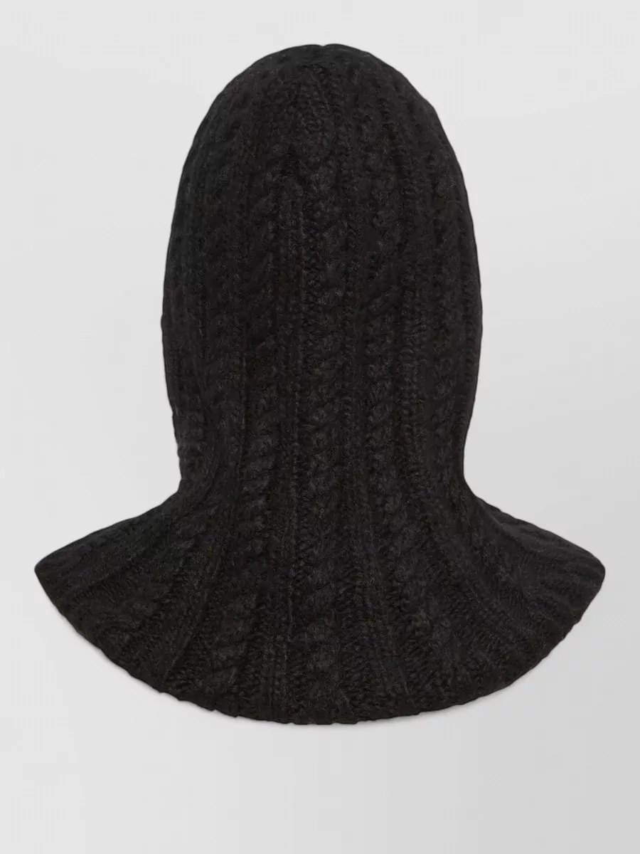 Moncler Cable-Knit Ribbed Balaclava