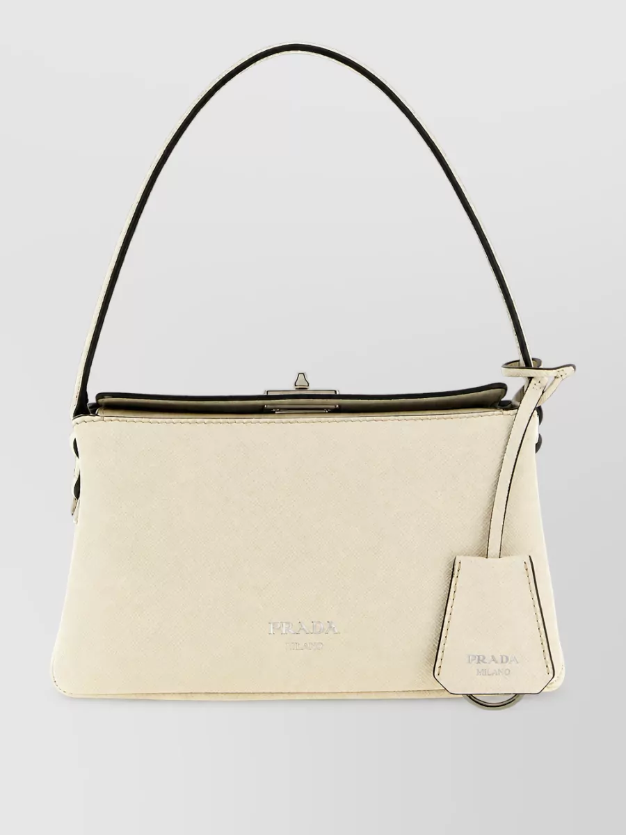 Prada midi leather shoulder bag