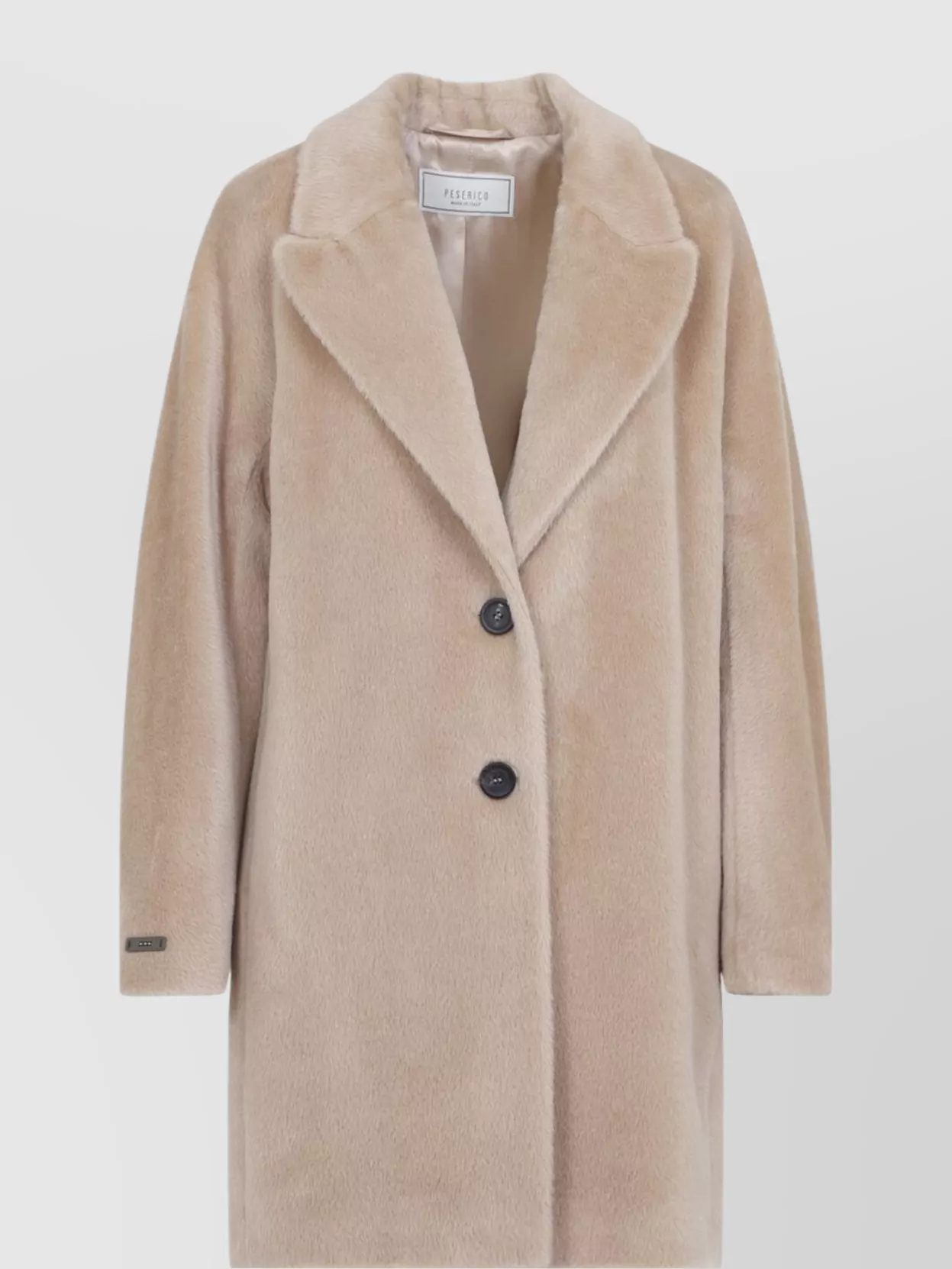 Peserico Oversized Faux Fur Cocoon Coat