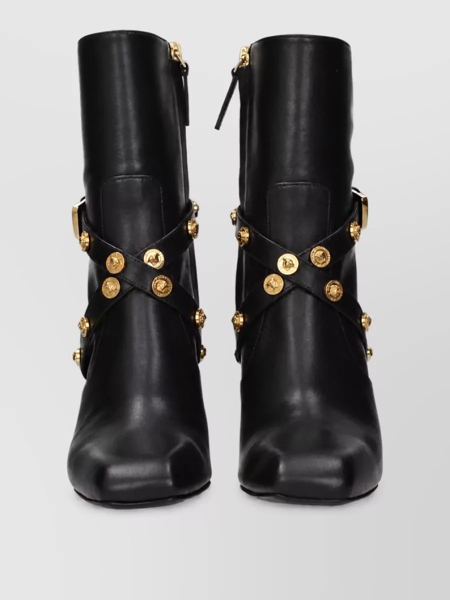 Versace leather ankle boots