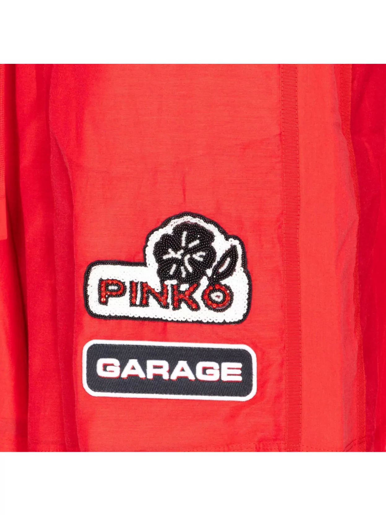 Pinko Lewis Bermuda Shorts Elastic Waistband In Red