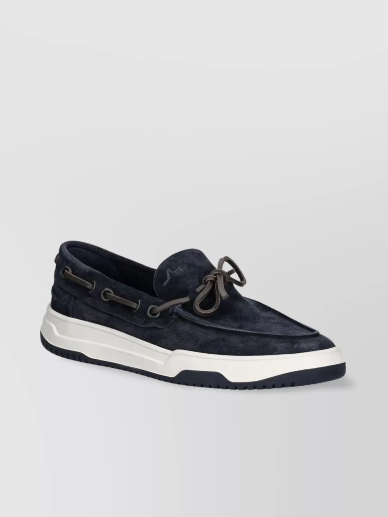 Paul & Shark Suede Boat Moccasin Metal Eyelet Detail