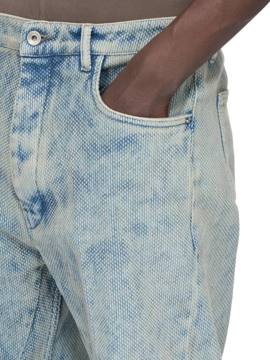 Rick Owens Honeycomb Denim Straight-Leg Jeans