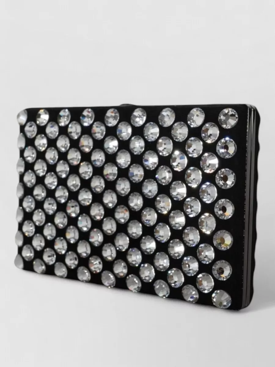 Dolce&Gabbana Na Velvet Crystal Clutch Bag