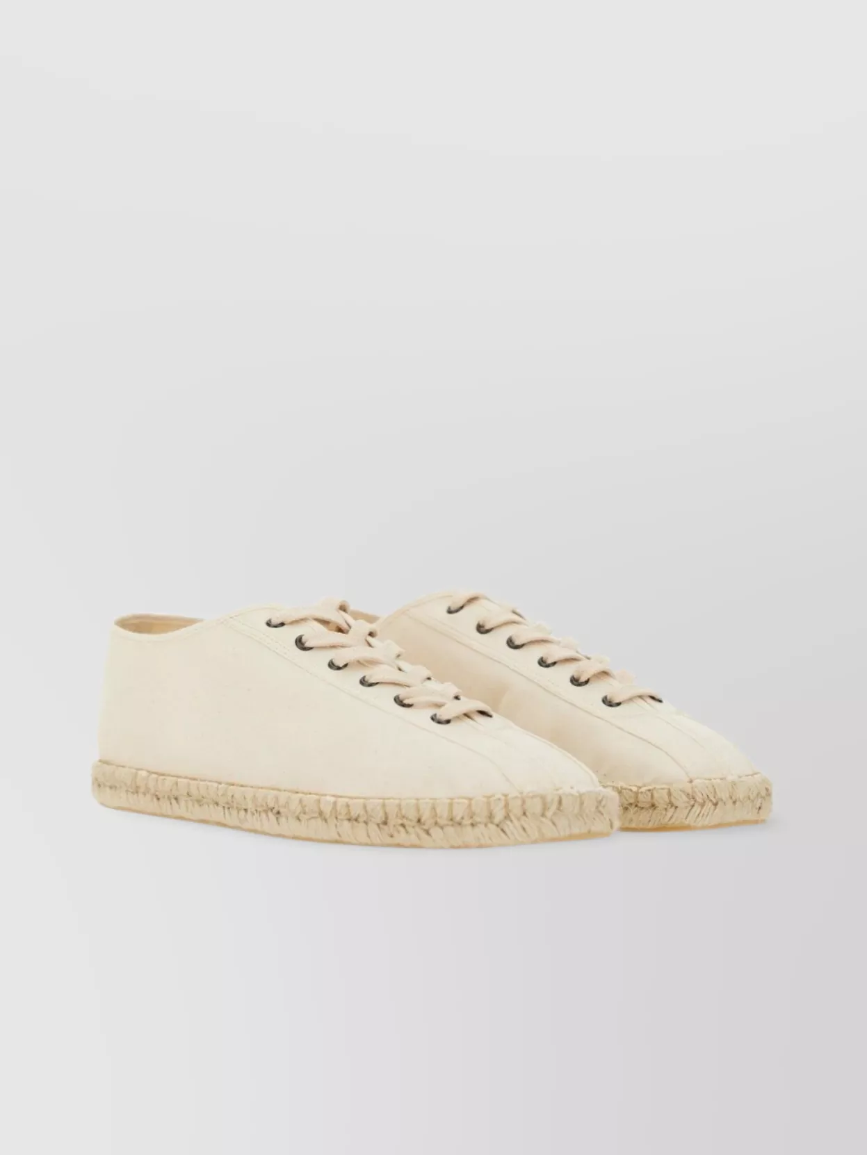 Lemaire Canvas Espadrille Sole Round Toe Loafers