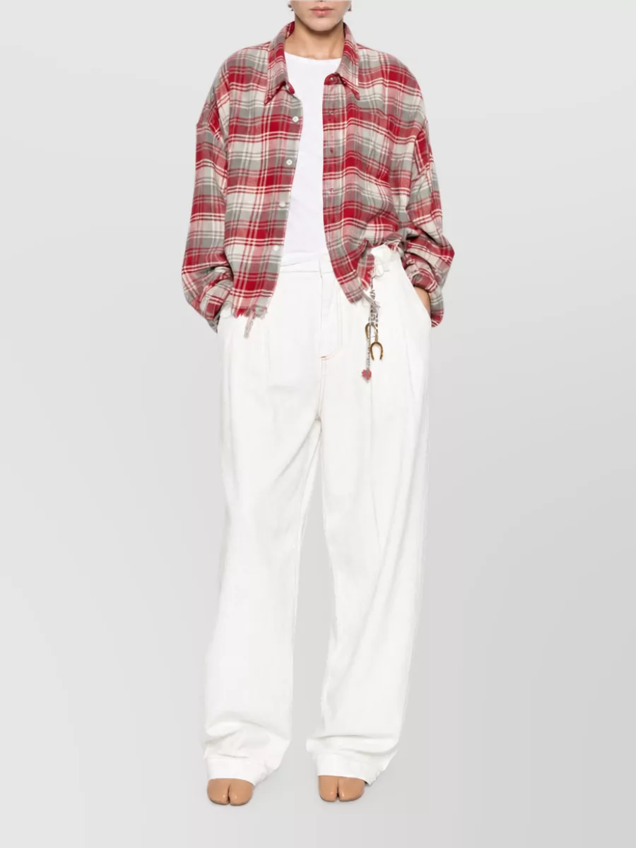 Darkpark cotton wide-leg trousers