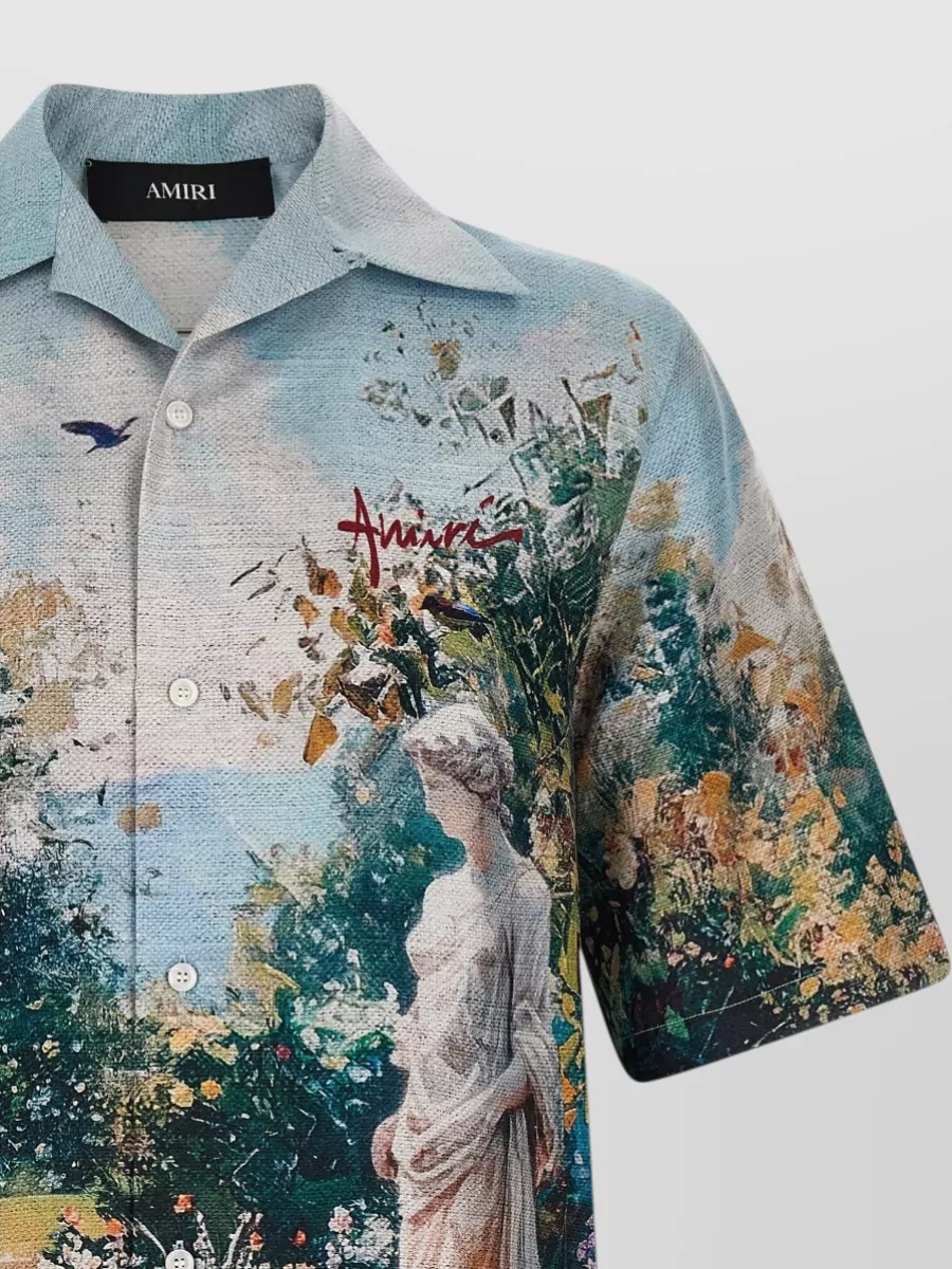 Amiri Silk Printed Bowling Shirt