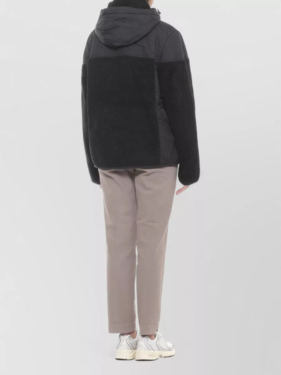K-Way Hooded Faux Fur Jacket