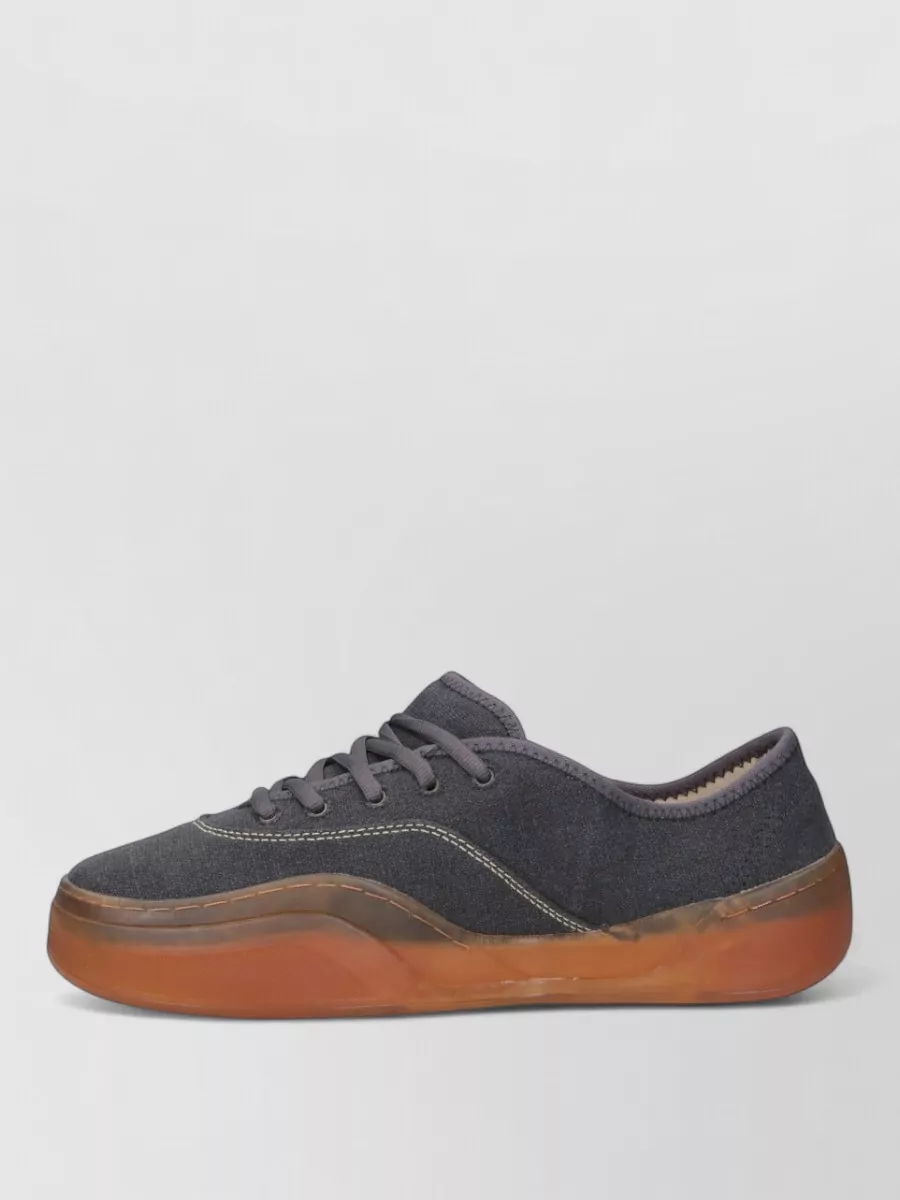 Erl Cotton Low Top Lace-Up Sneakers