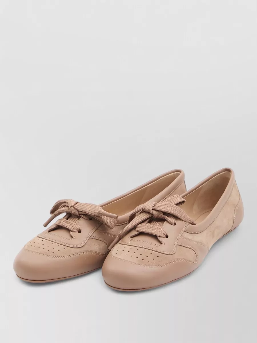 Gianvito Rossi Ballet Flats Bow Detail Sneaker Sole