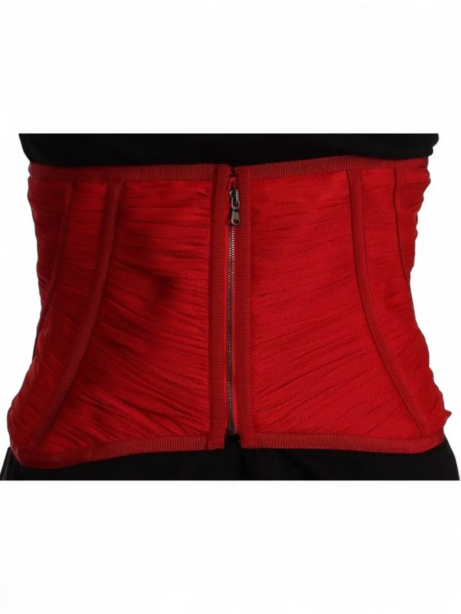 Dolce&Gabbana Silk Pleated Corset Top