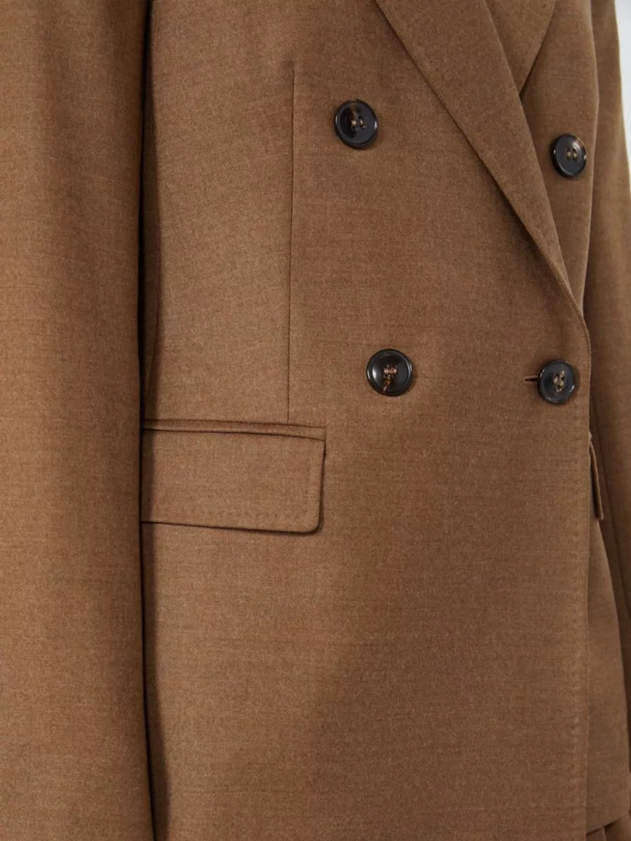 S Max Mara Virgin Wool Double-Breasted Blazer