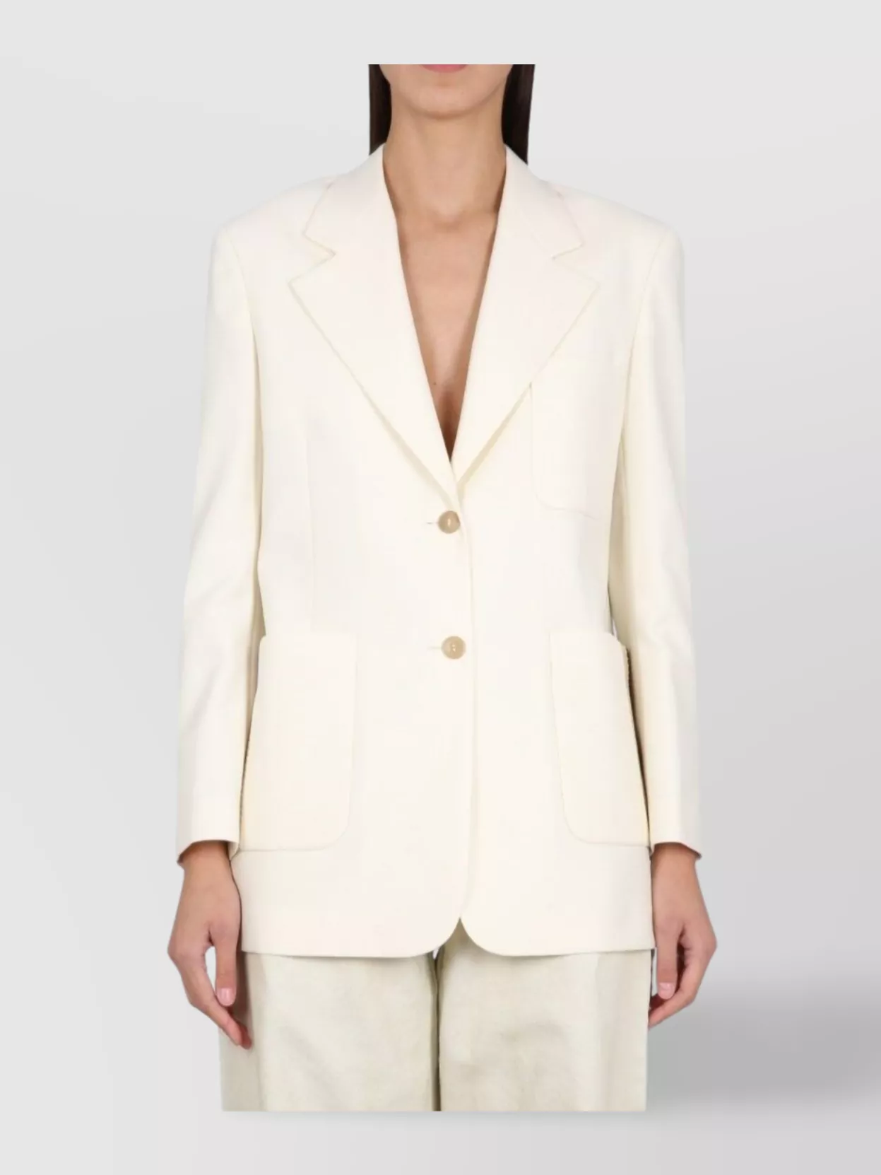 Palm Angels Knit Detail Blazer Featuring Pockets