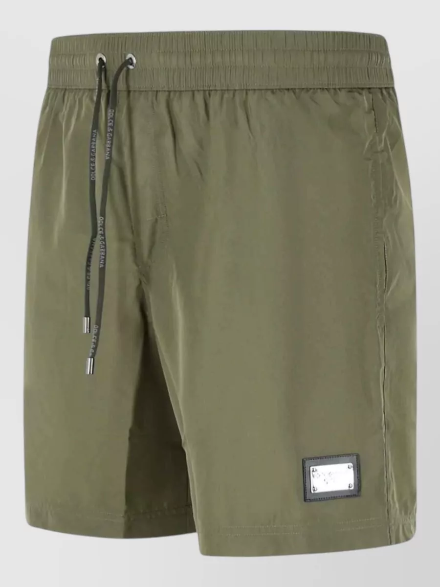 Dolce&Gabbana Logo-Appliqué Swim Shorts