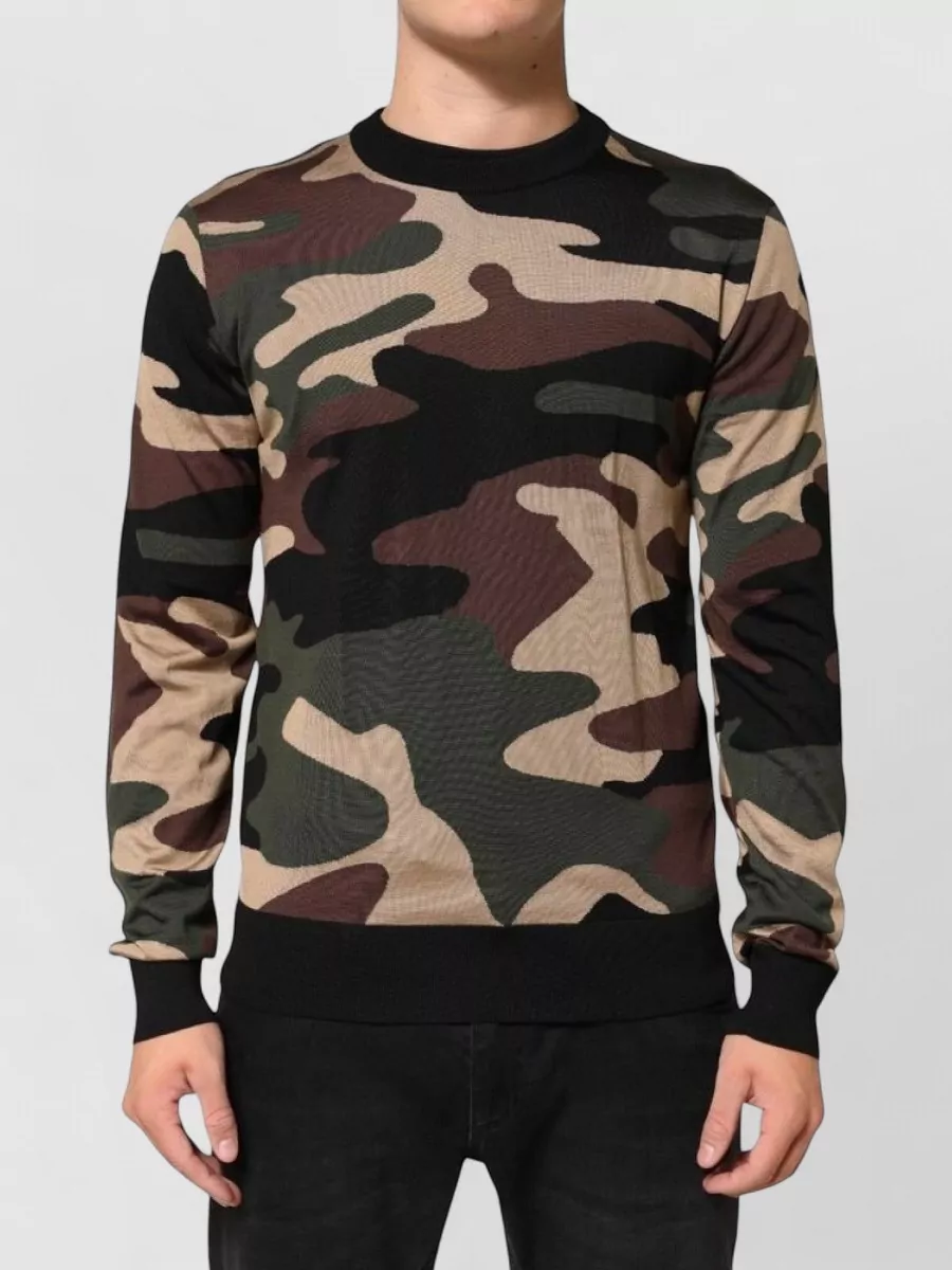 Dolce&Gabbana silk camouflage crew neck t-shirt