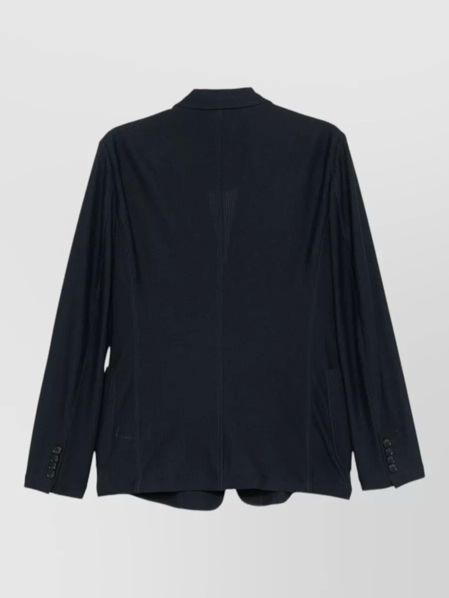 Giorgio Armani Honeycomb Knit Single-Breasted Suit Jacket