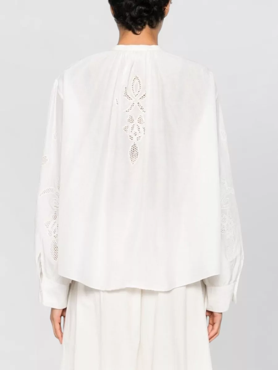 Forte Forte Long Sleeve Shirt Round Neck Embroidery