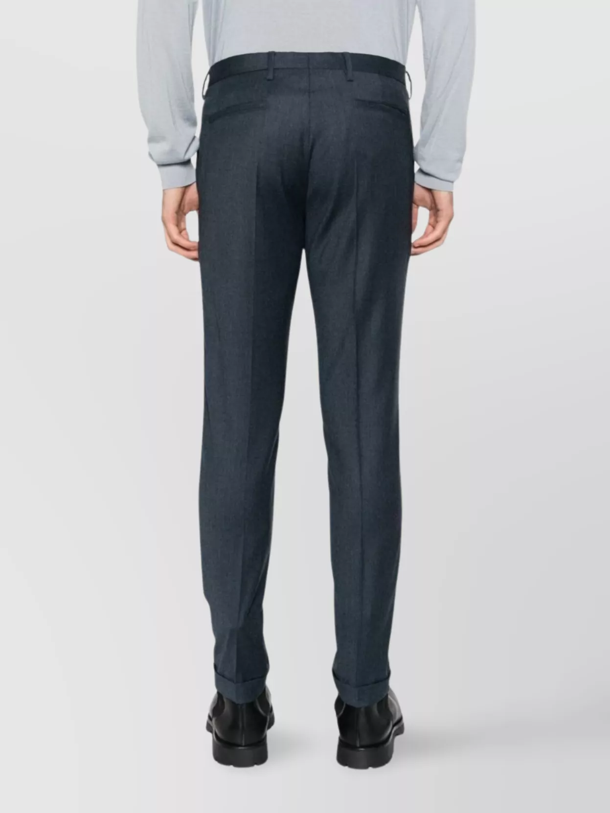 Paul Smith Tapered-leg Wool Chinos In Blue