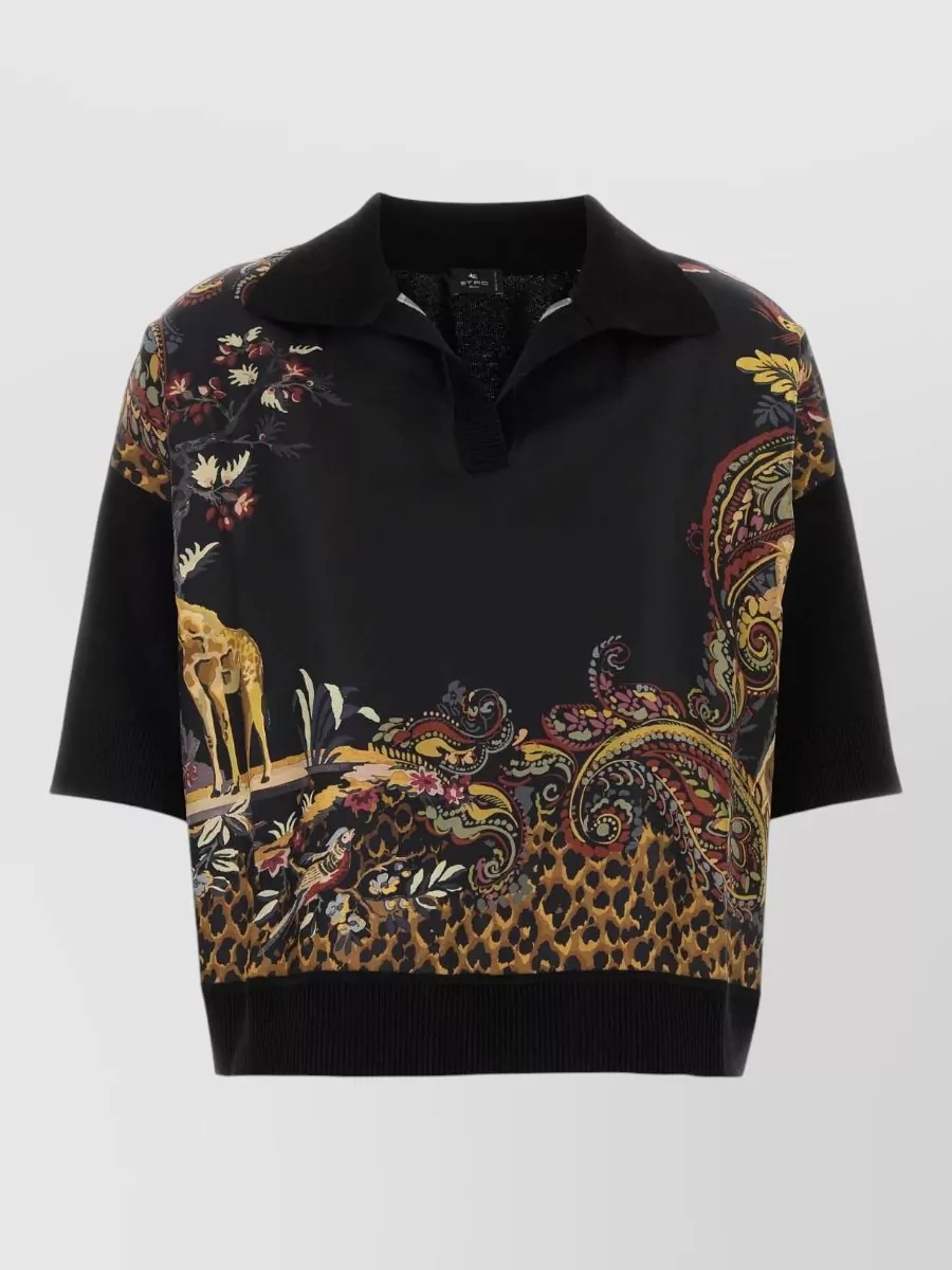 Etro cashmere blend polo shirt