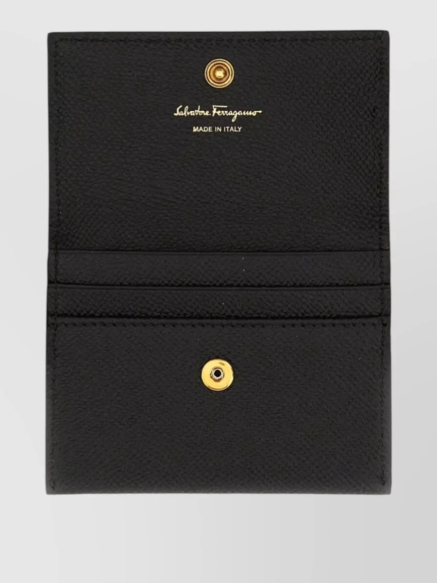 Ferragamo Gancini Cardholder Featuring Metal Hardware