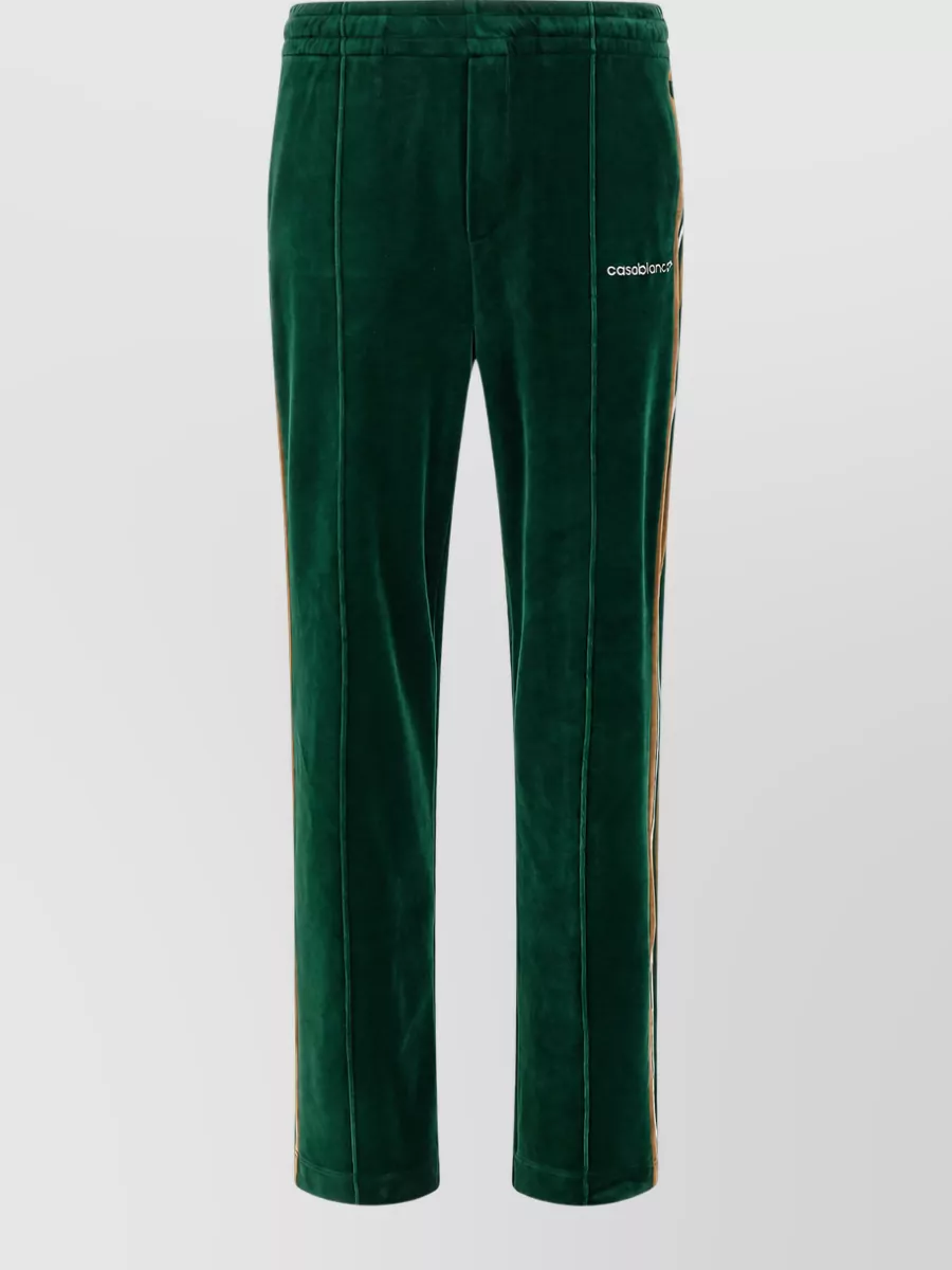 Casablanca velvet straight leg track pants