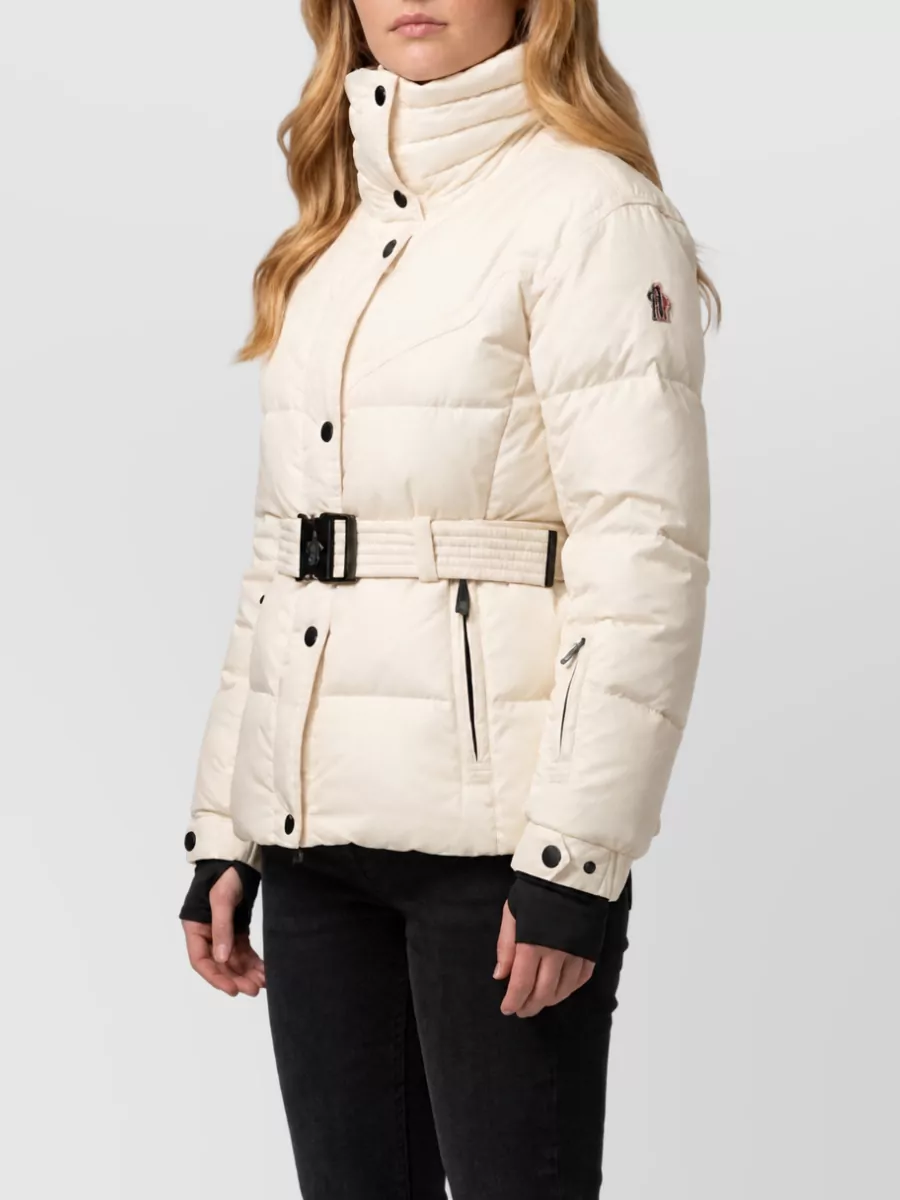 Moncler Grenoble Down Belted Hooded Ski Jacket