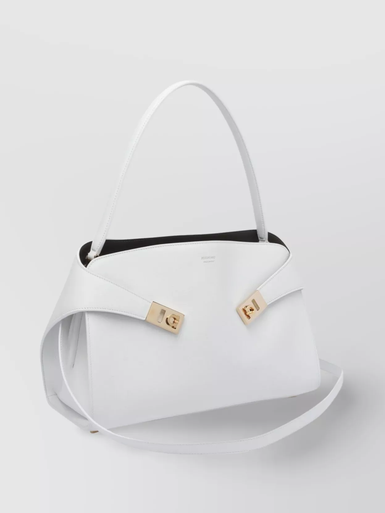 Shop Ferragamo Medium Shoulder Bag Gold Hardware