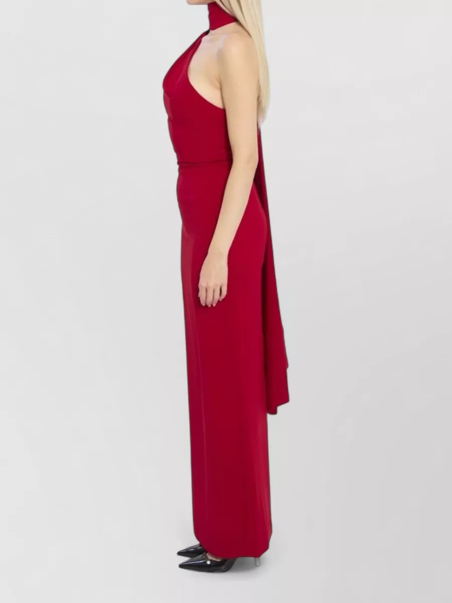 Solace London Draped one-shoulder maxi dress