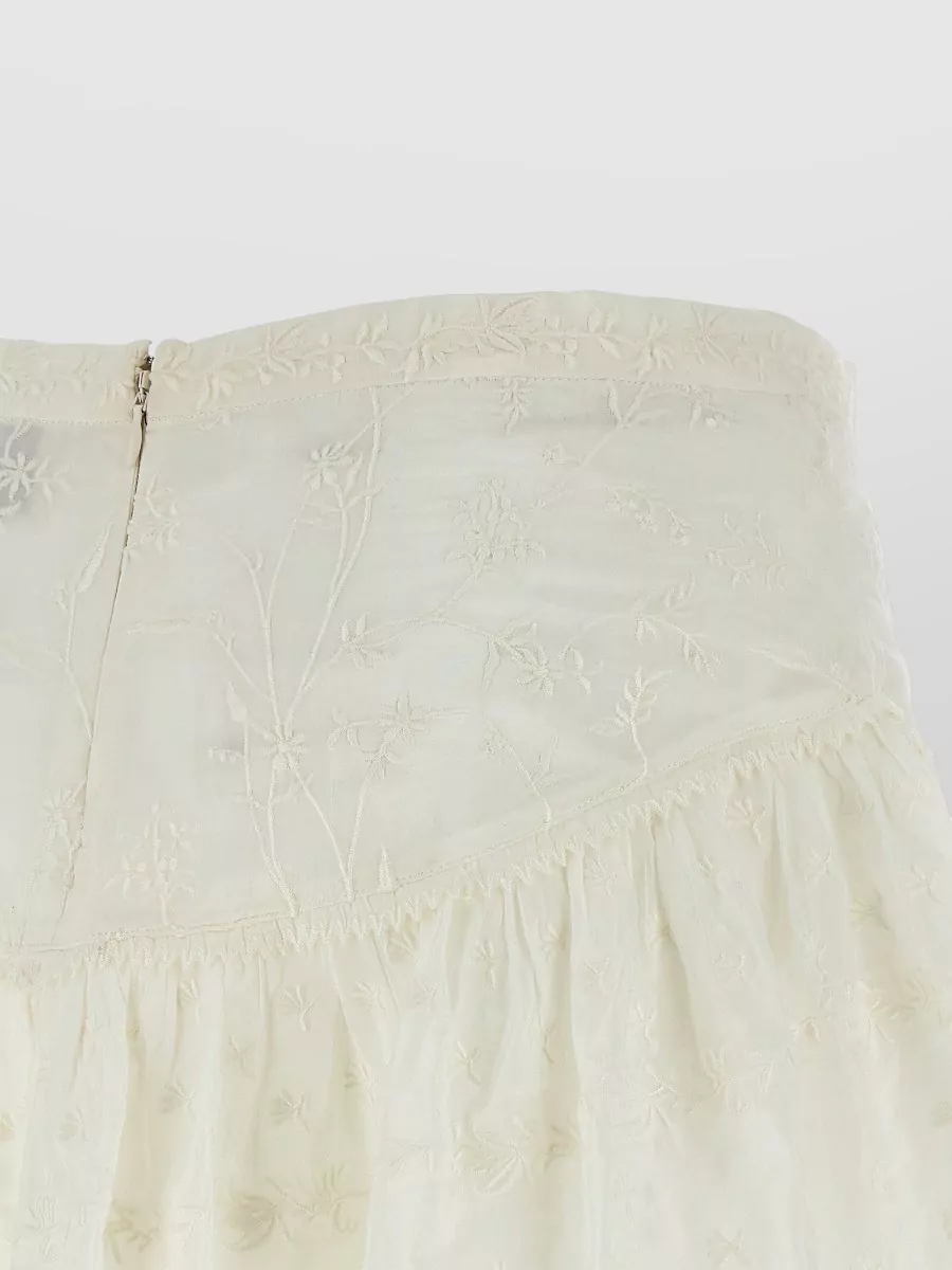 Isabel Marant Zoelia Shorts Embroidered Design Scalloped Hem