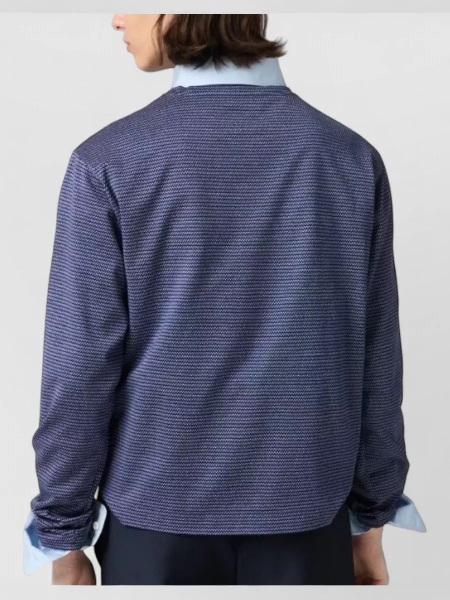 Miu Miu Striped Jacquard Jersey Long-Sleeve T-Shirt