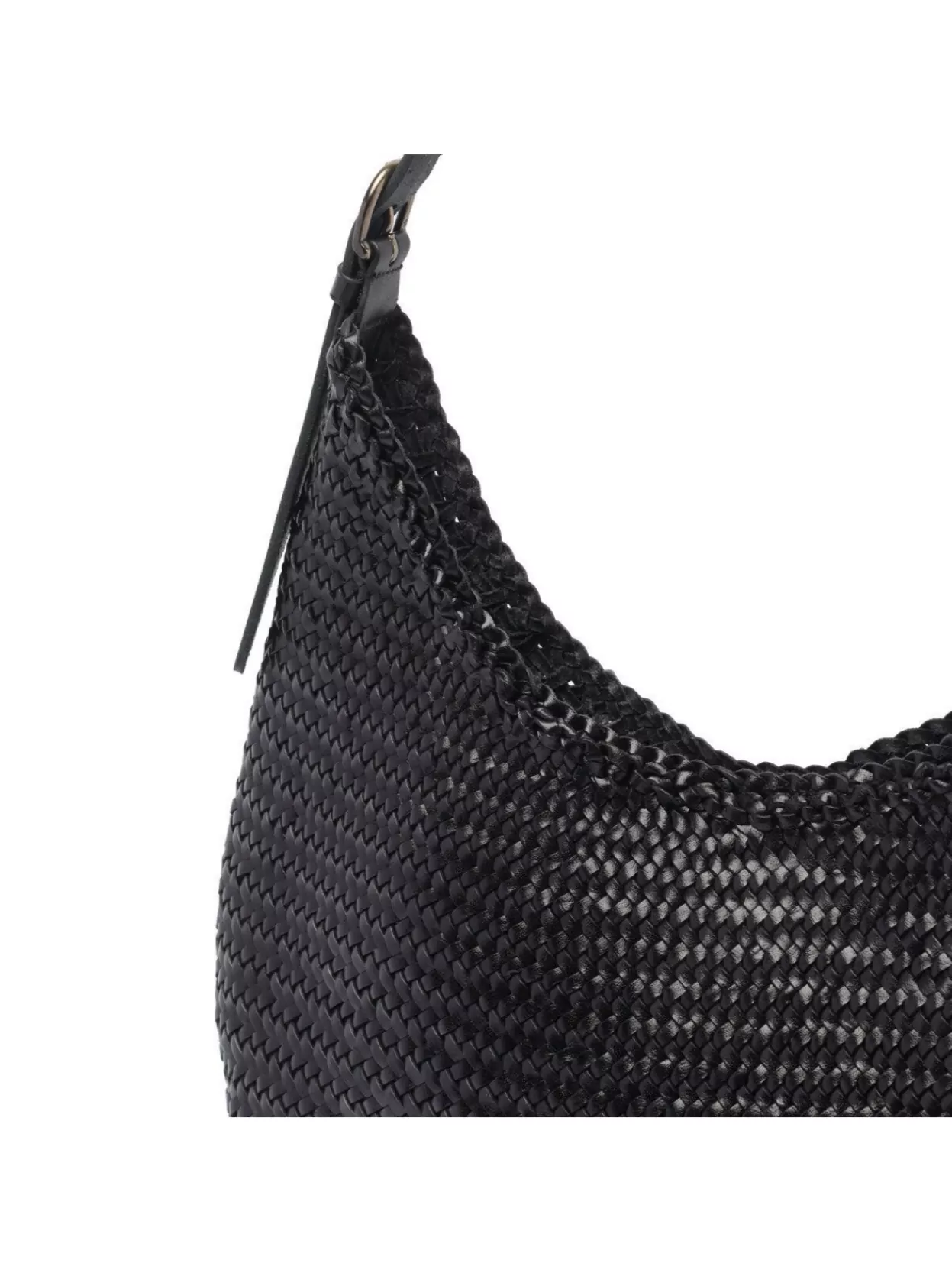 Dragon Diffusion Leather Slouchy Shoulder Bag With Woven Texture
