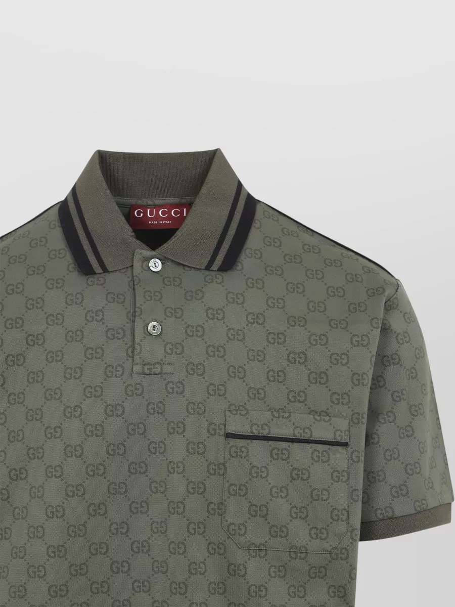 Gucci Short Sleeve Polo Shirt With Chest Pocket