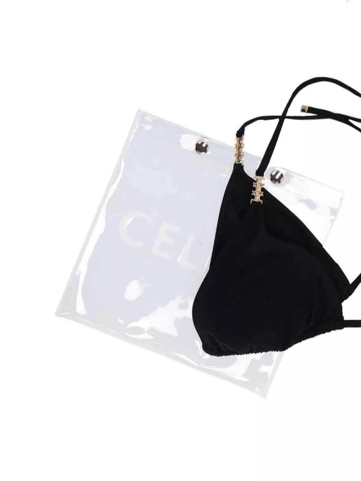 Celine Beachwear Coverups Gold-tone Hardware In Black