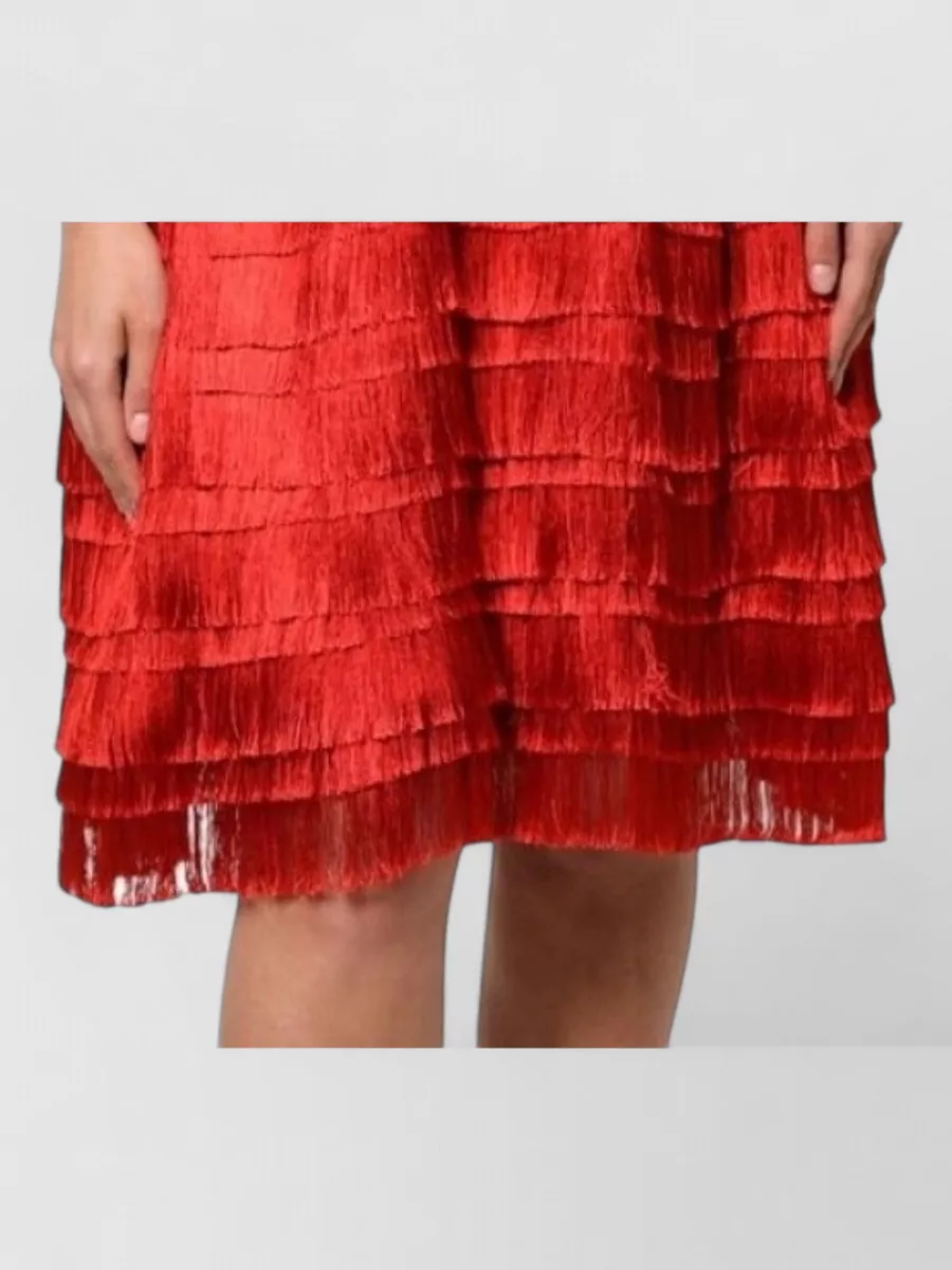 Dolce&Gabbana silk fringe knee-length dress